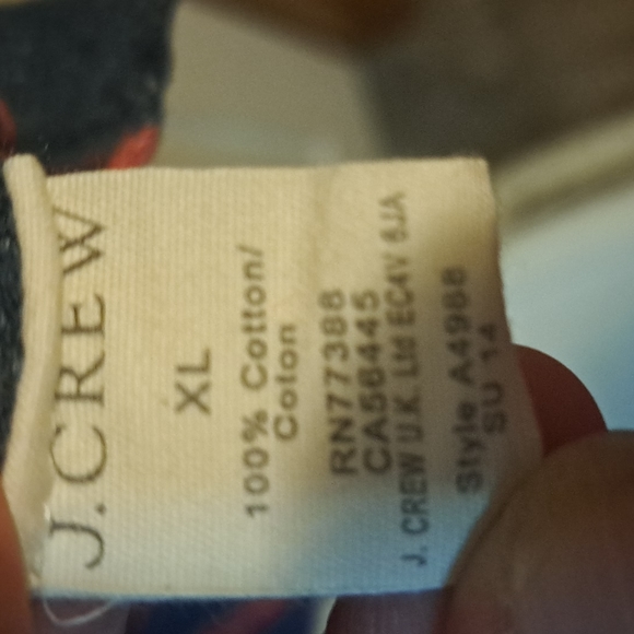 J Crew sweater - XL - orange/blue - Picture 3 of 4